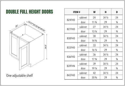 DOUBLE FULL HEIGHT DOORS