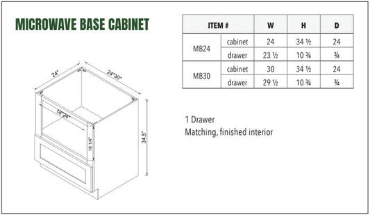 MICROWAVE BASE CABINET