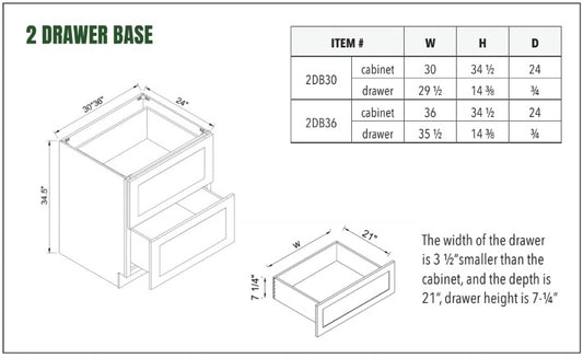2 DRAWER BASE