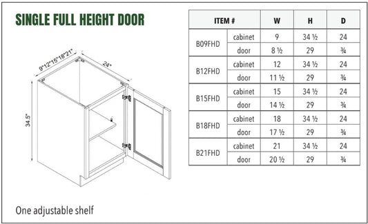 SINGLE FULL HEIGHT DOOR