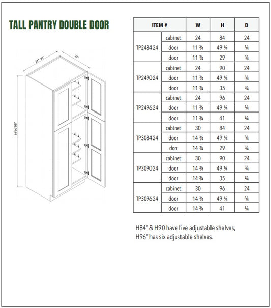 TALL PANTRY DOUBLE DOOR